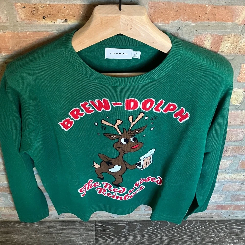 Topman Brew-Dolph Crewneck Sweater